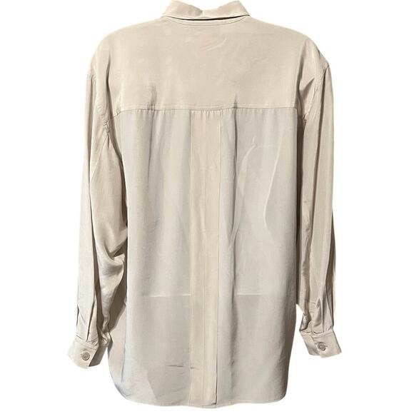 VTG Jones New York 100% Silk Sheer Blouse 8 Ivory Old Money Elegant Minimalist - Picture 6 of 8